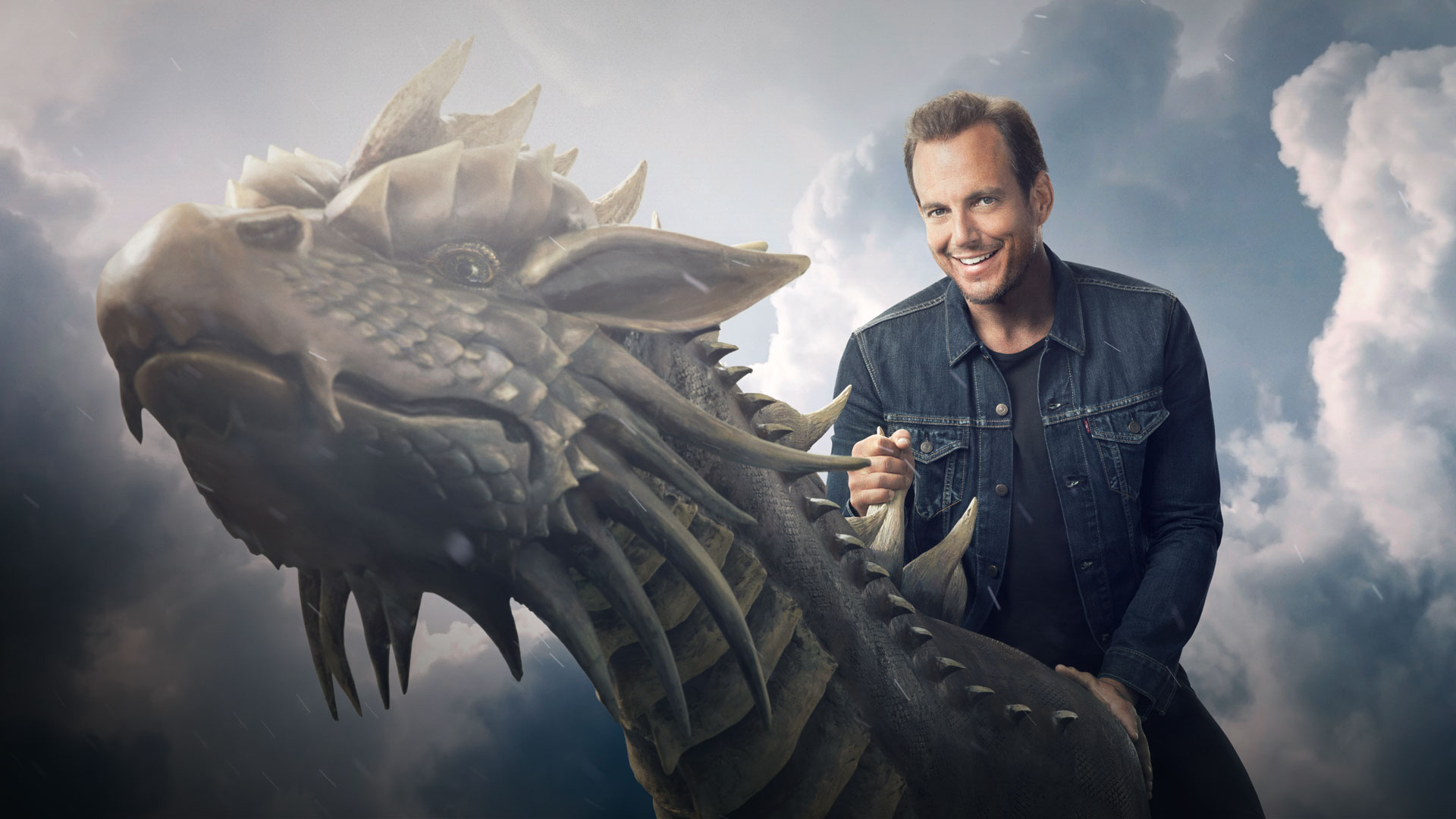 Comic Con Live Hero Dragon with WIll Arnett custom built foam sculpted and painted for commercial and event.